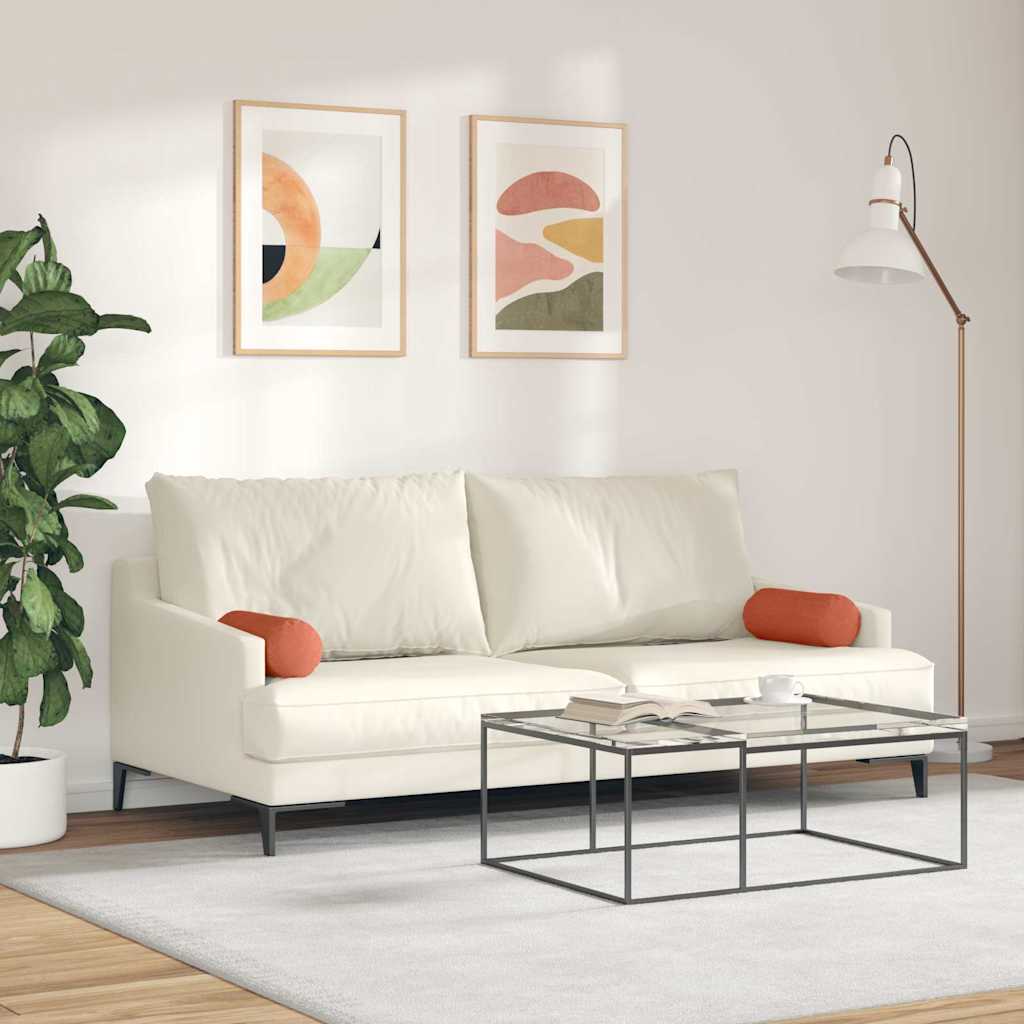Cuscini a rullo 2 pcs Rosso Arancio Ø 15 x 40 cm