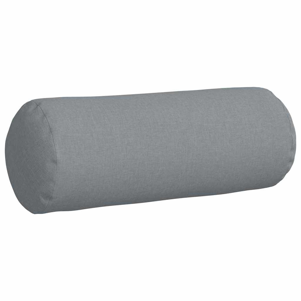 Cuscini a rullo 2 pz Tessuto Grigio chiaro Ø 25 x 70 cm