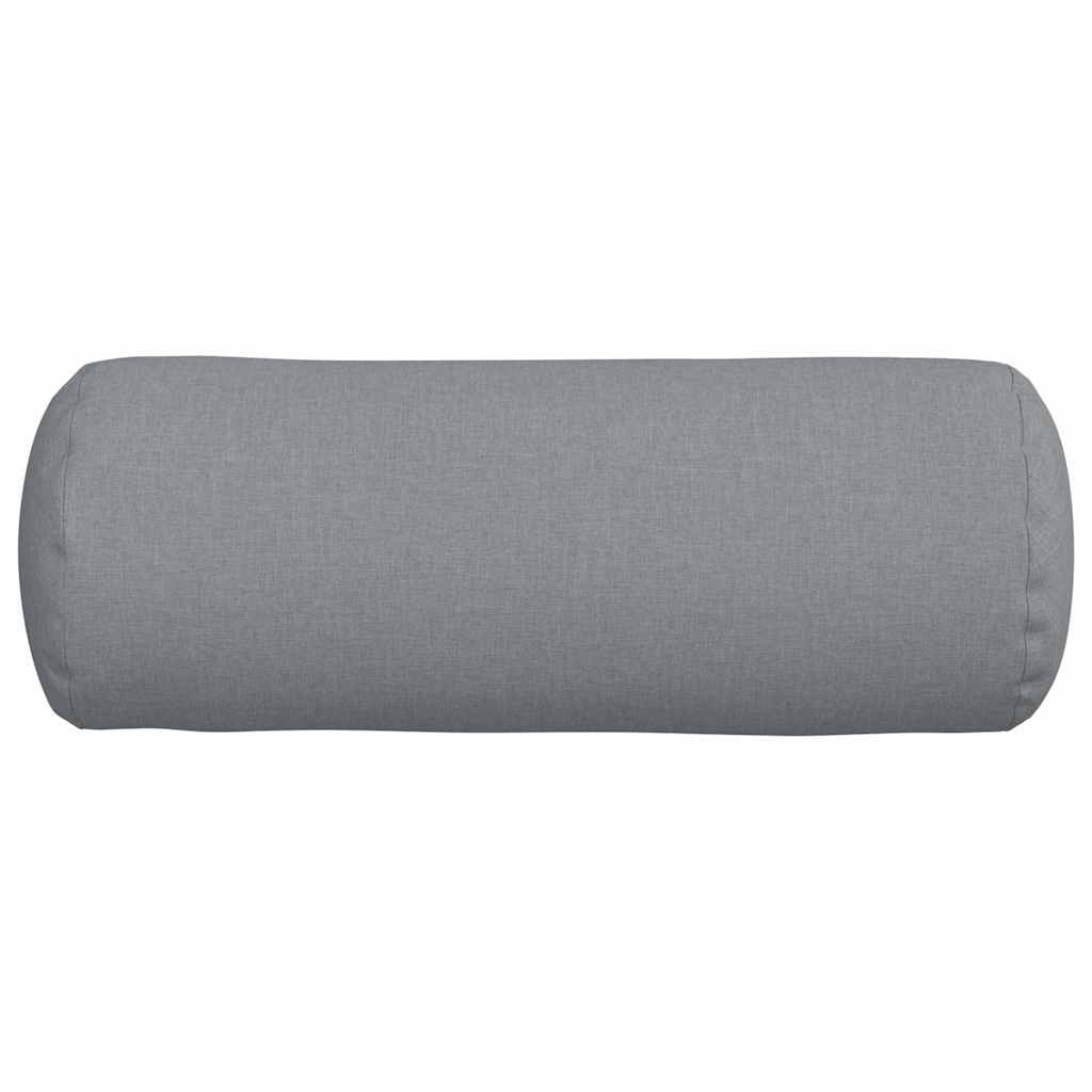 Cuscini a rullo 2 pz Tessuto Grigio chiaro Ø 25 x 70 cm