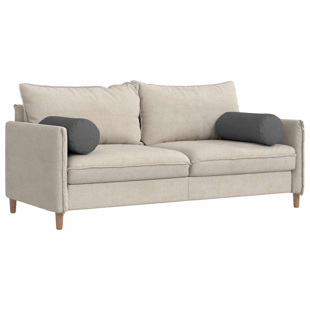 Cuscini a rullo 2 pz Tessuto Grigio scuro Ø 25 x 70 cm