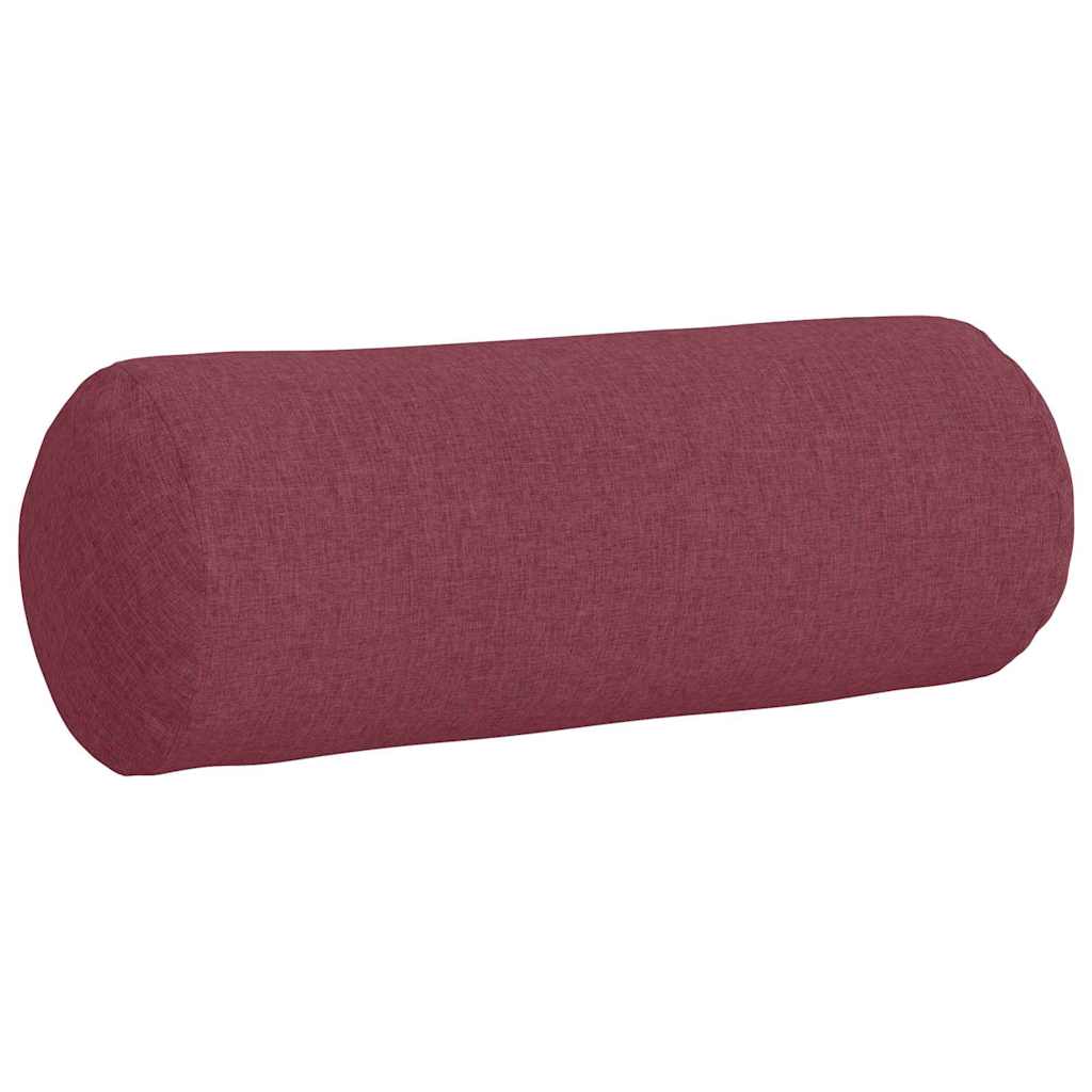 Cuscini a rullo 2 pz Tessuto Rosso Vino Ø 25 x 70 cm