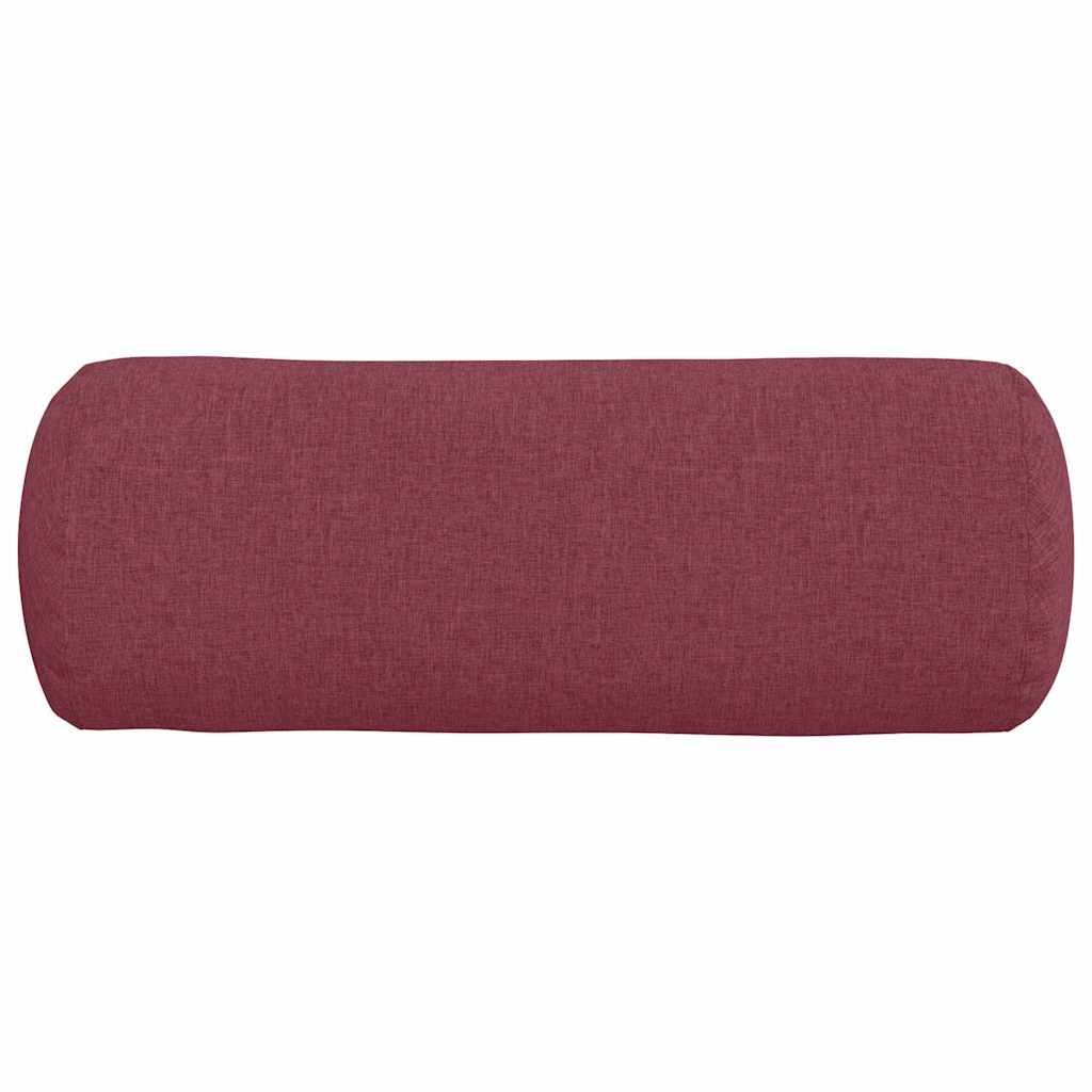 Cuscini a rullo 2 pz Tessuto Rosso Vino Ø 25 x 70 cm