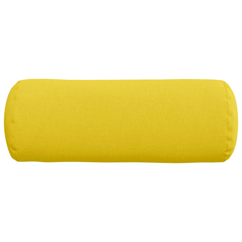 Cuscini a rullo 2 pz Tessuto Giallo Chiaro Ø 25 x 70 cm