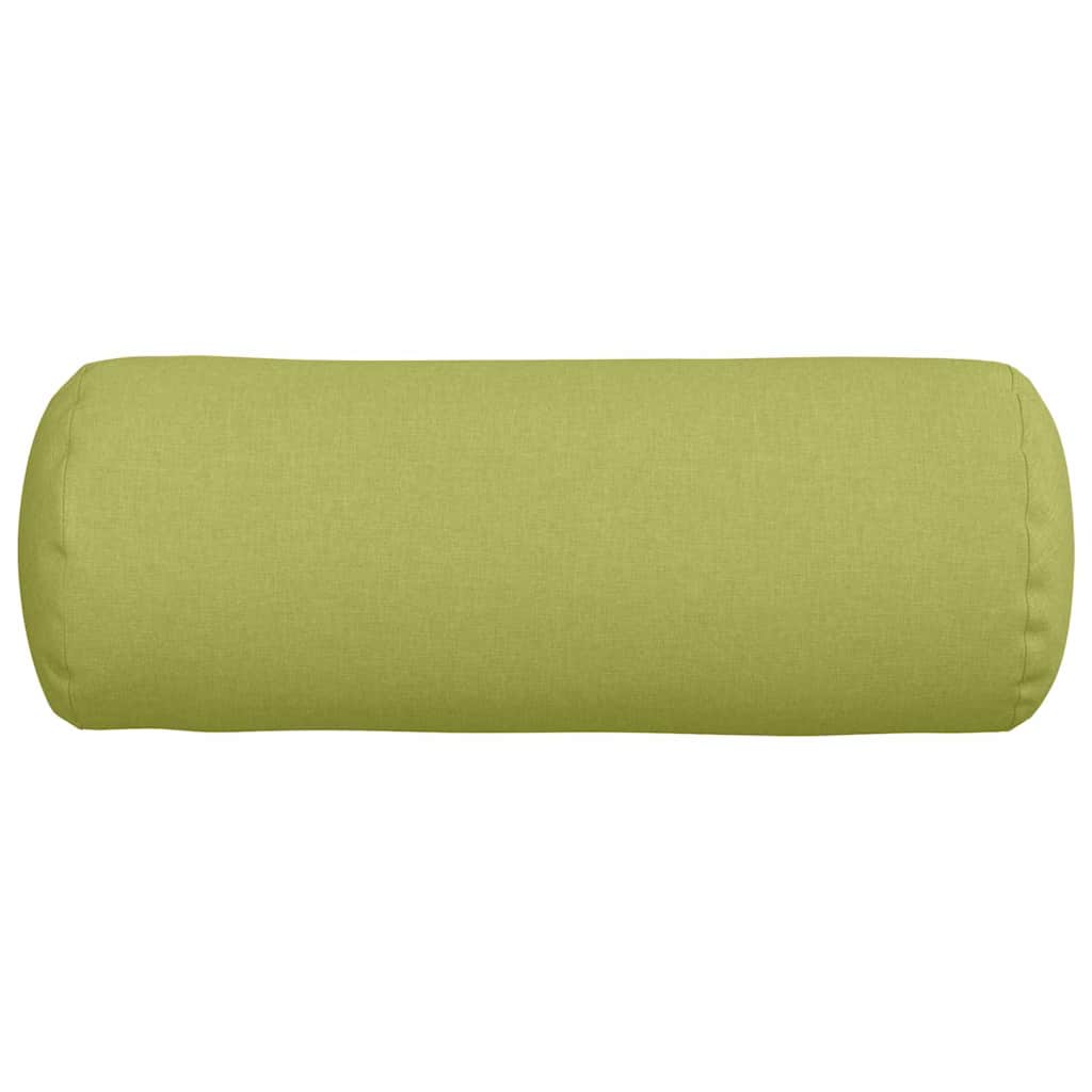 Cuscini a rullo 2 pz Tessuto Verde chiaro Ø 25 x 70 cm