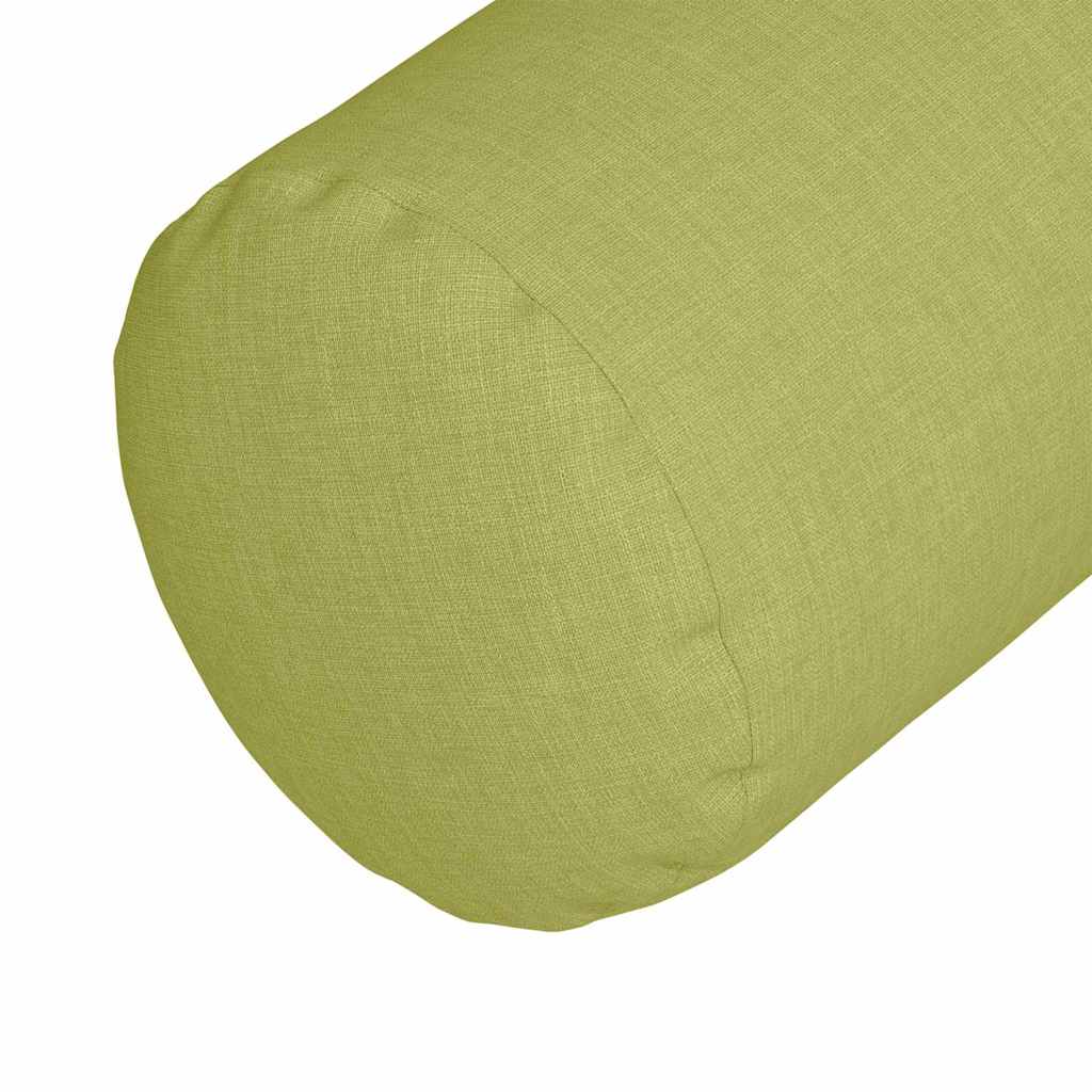 Cuscini a rullo 2 pz Tessuto Verde chiaro Ø 25 x 70 cm