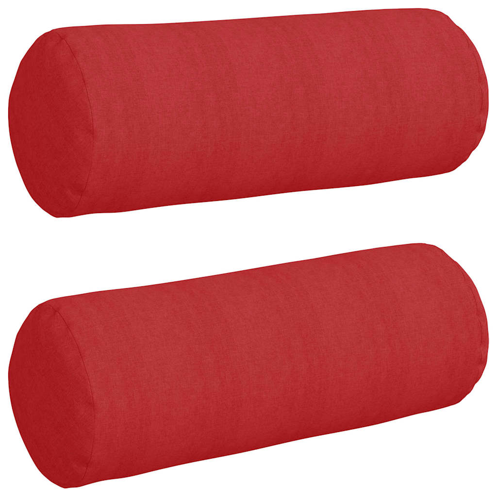Cuscini a rullo 2 pz Tessuto Rosso Ø 25 x 70 cm