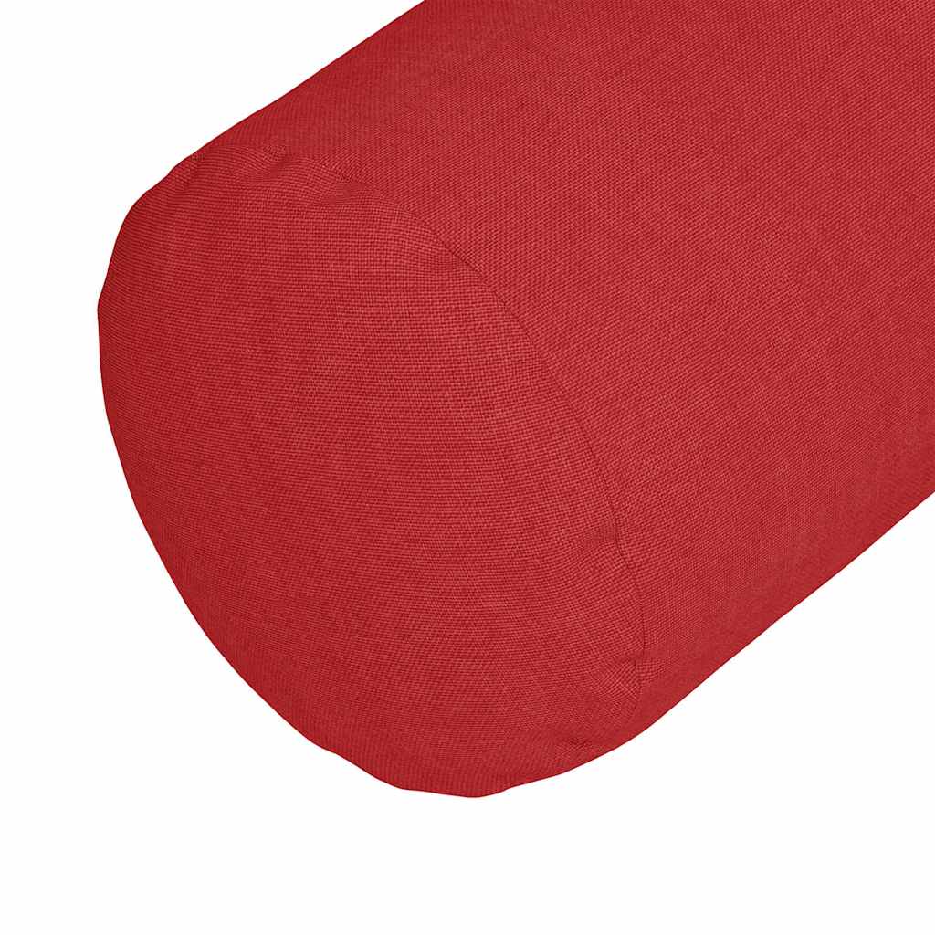 Cuscini a rullo 2 pz Tessuto Rosso Ø 25 x 70 cm