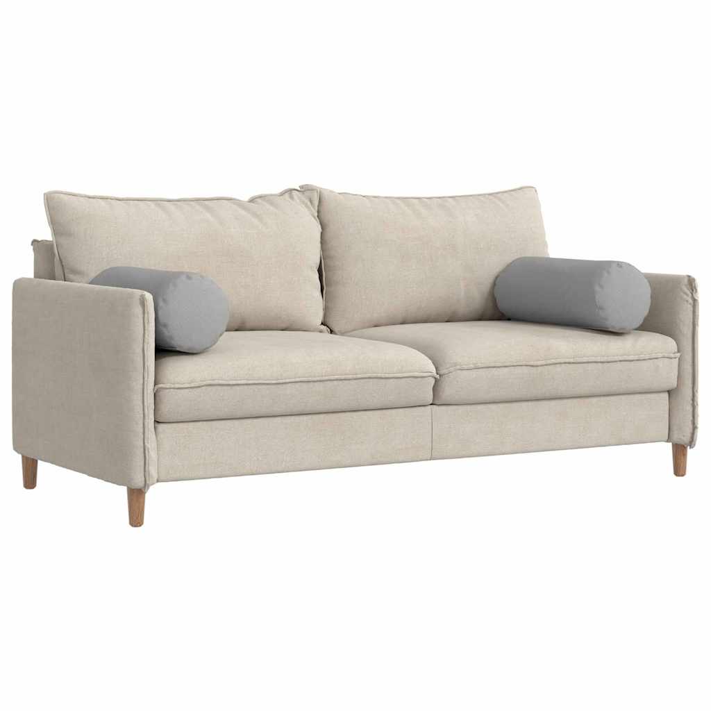 Cuscini a rullo 2 pz Tessuto Grigio Nuvola Ø 25 x 70 cm