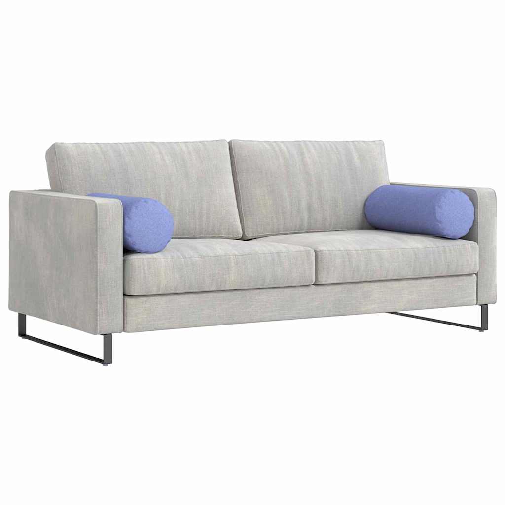Cuscini a rullo 2 pz Tessuto Blu jeans Ø 25 x 70 cm