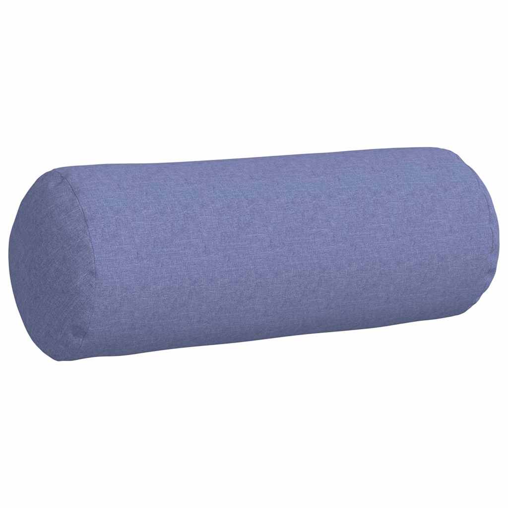 Cuscini a rullo 2 pz Tessuto Blu jeans Ø 25 x 70 cm