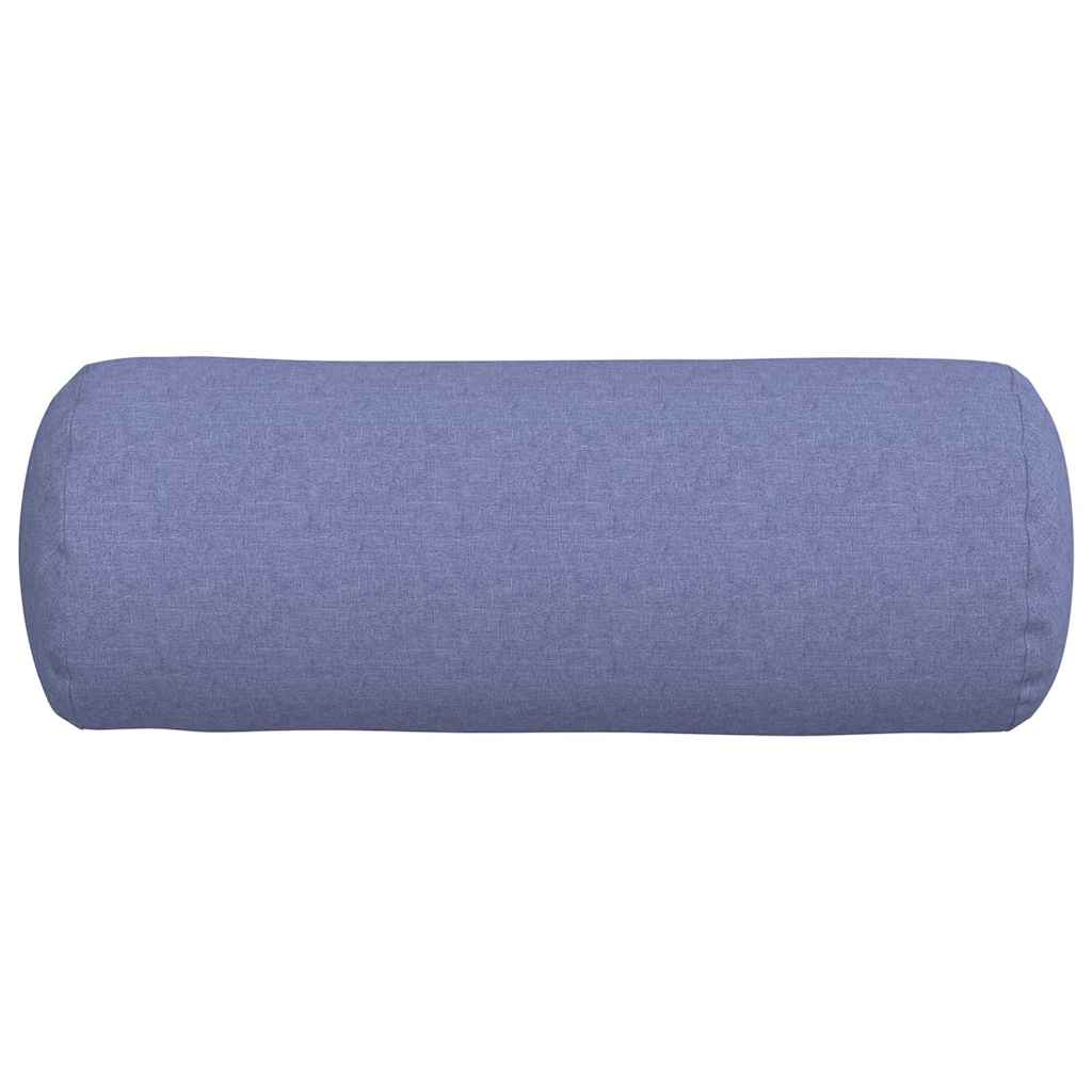 Cuscini a rullo 2 pz Tessuto Blu jeans Ø 25 x 70 cm
