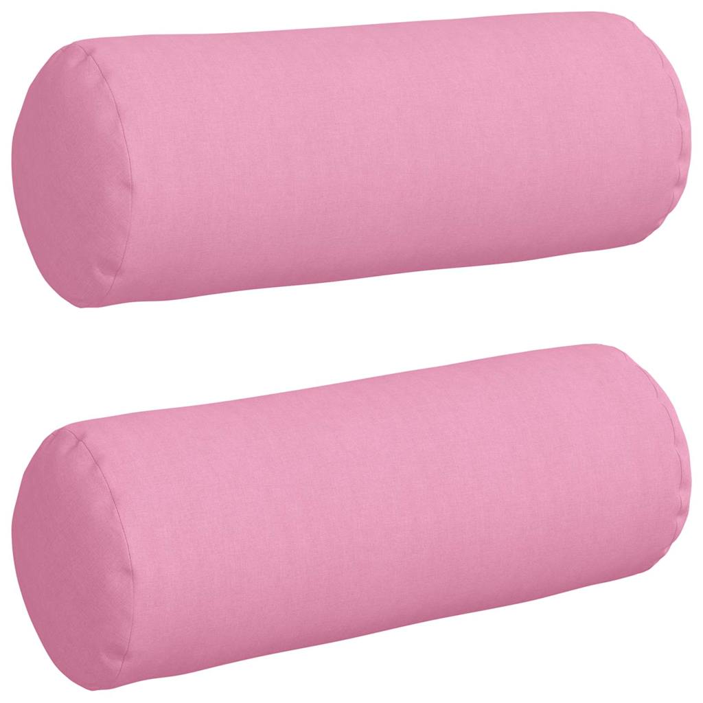 Cuscini a rullo 2 pz Tessuto Rosa Ø 25 x 70 cm