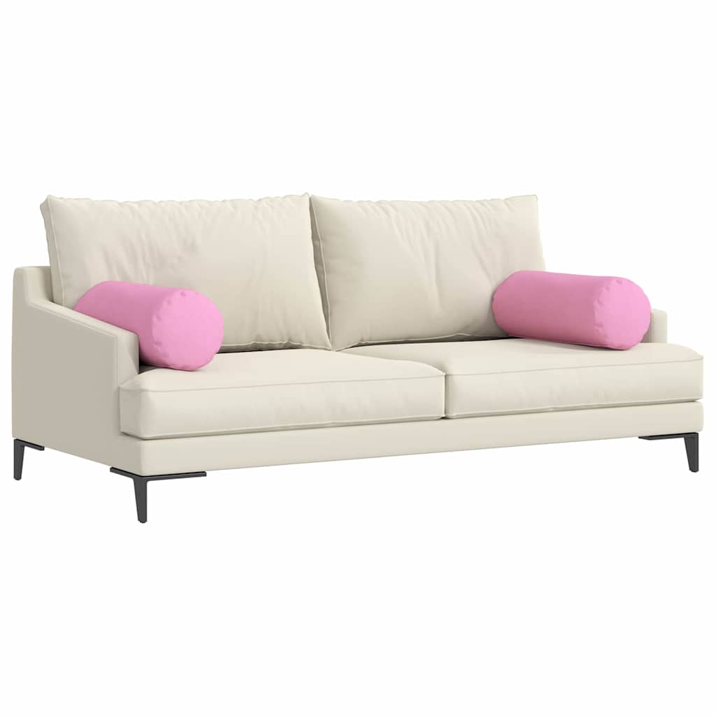 Cuscini a rullo 2 pz Tessuto Rosa Ø 25 x 70 cm