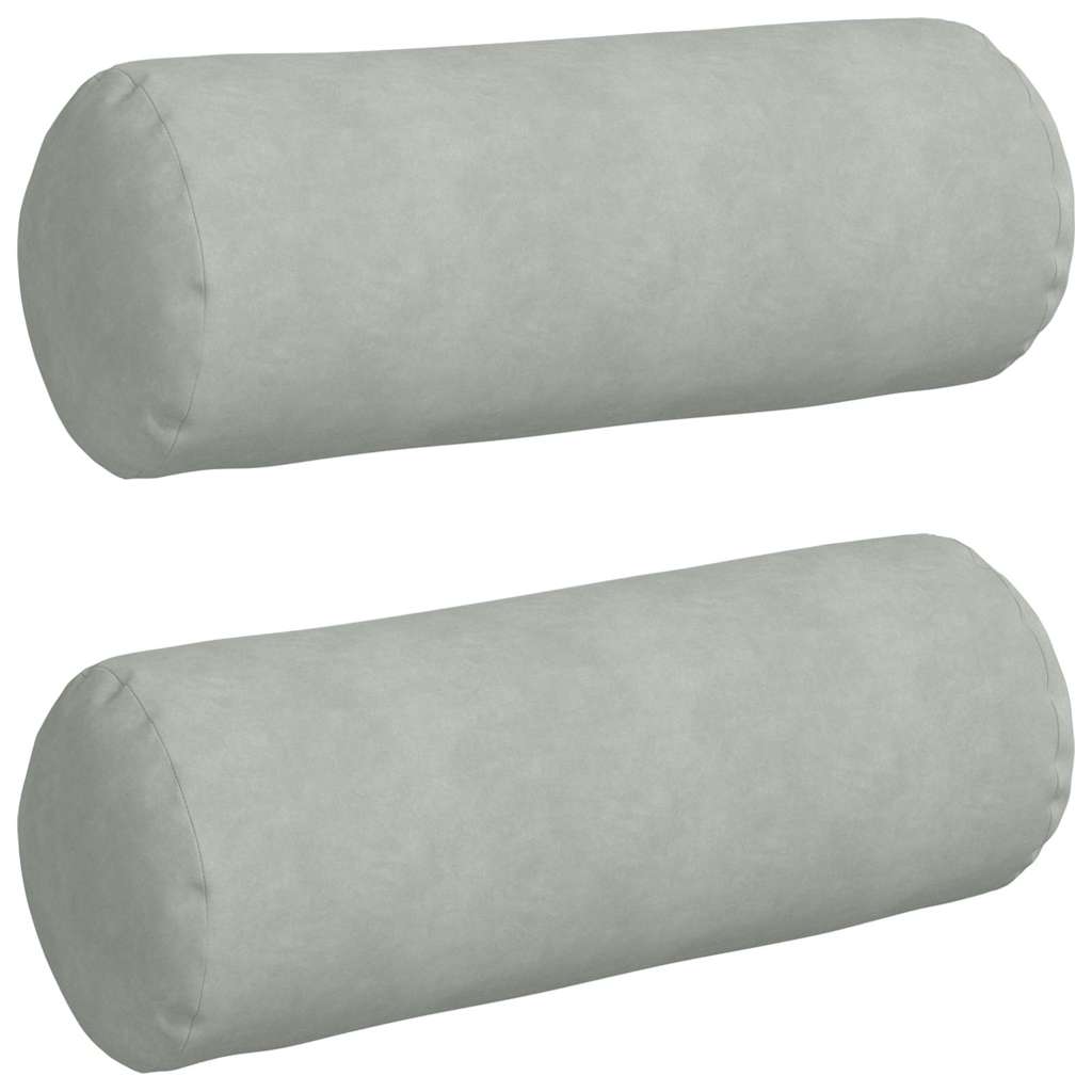 Cuscini a rullo 2 pcs Grigio chiaro Ø 25 x 70 cm