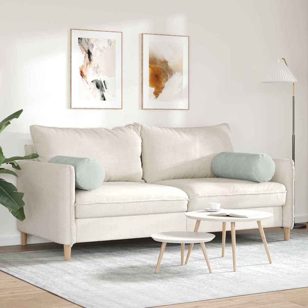 Cuscini a rullo 2 pcs Grigio chiaro Ø 25 x 70 cm