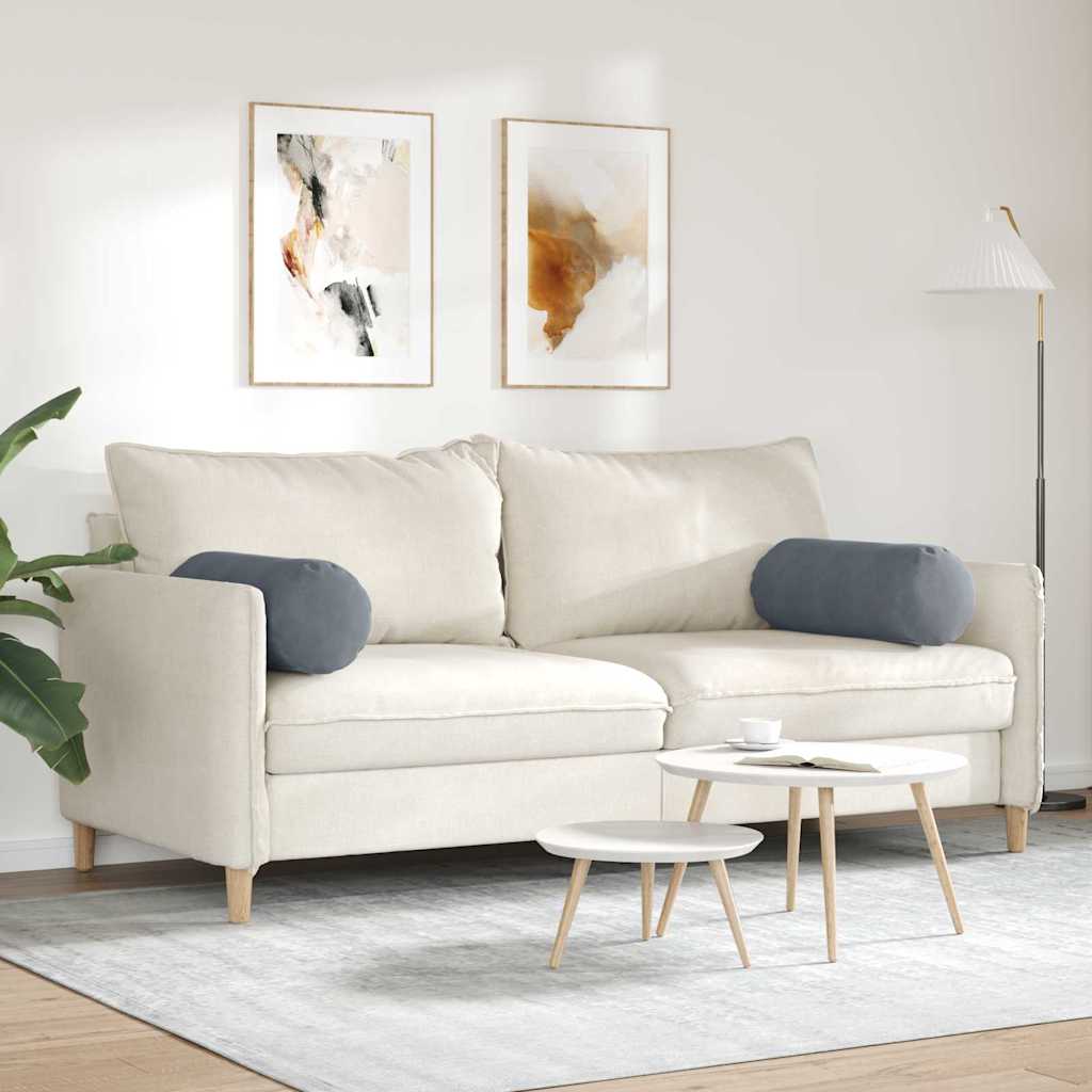 Cuscini a rullo 2 pcs Grigio scuro Ø 25 x 70 cm