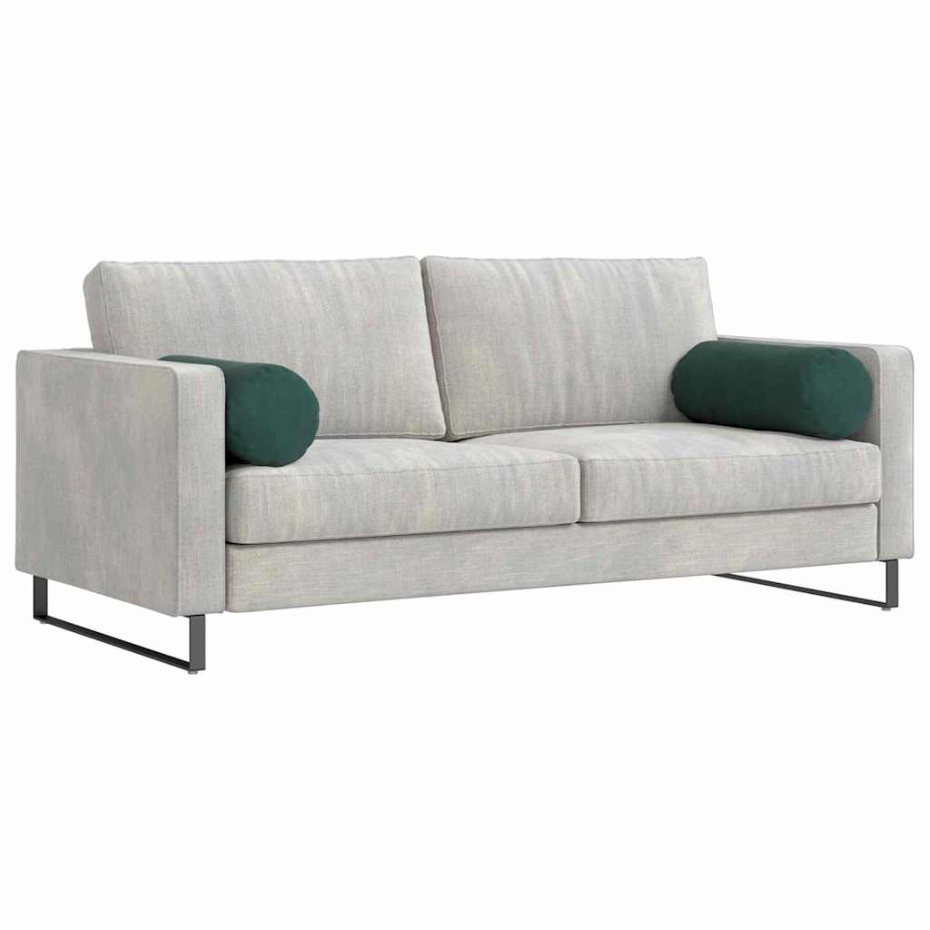Cuscini a rullo 2 pcs Verde Scuro Ø 25 x 70 cm Tessuto in Cords
