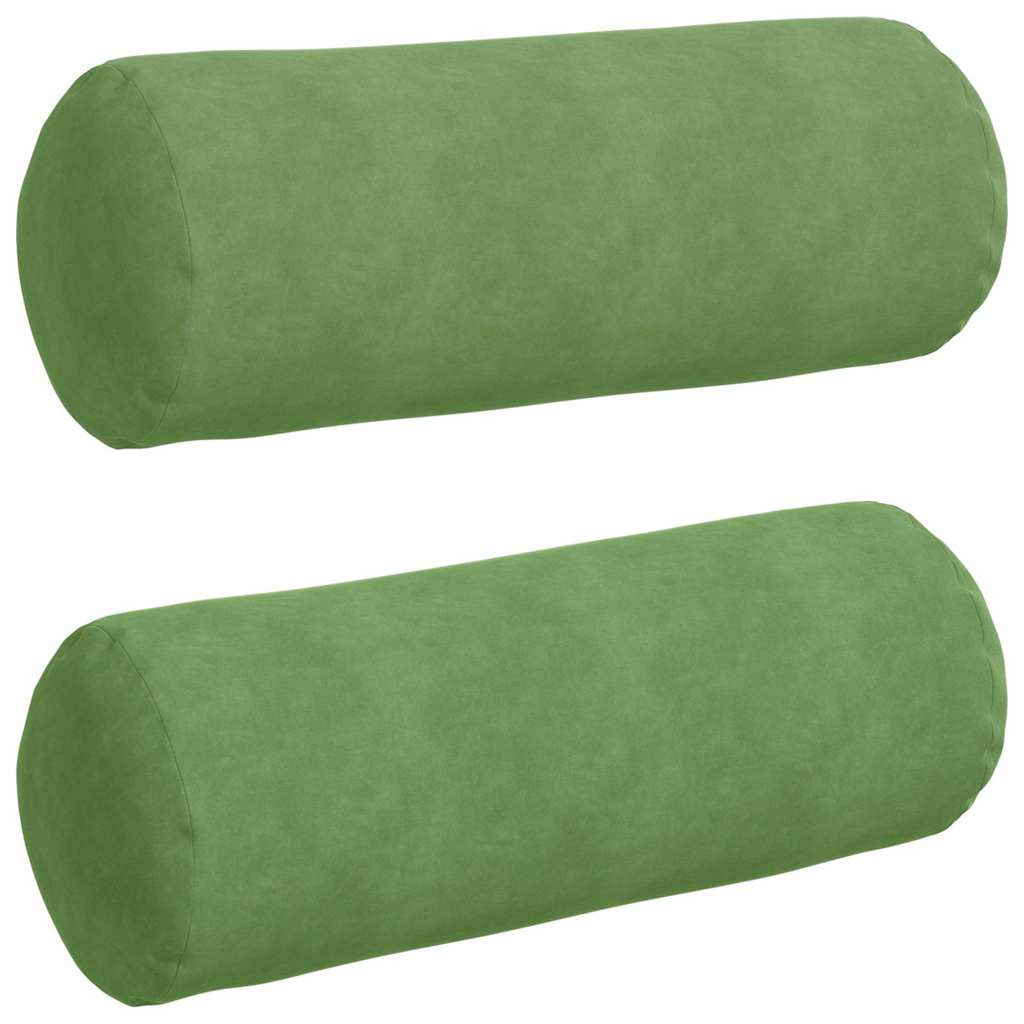 Cuscini a rullo 2 pcs Verde chiaro Ø 25 x 70 cm