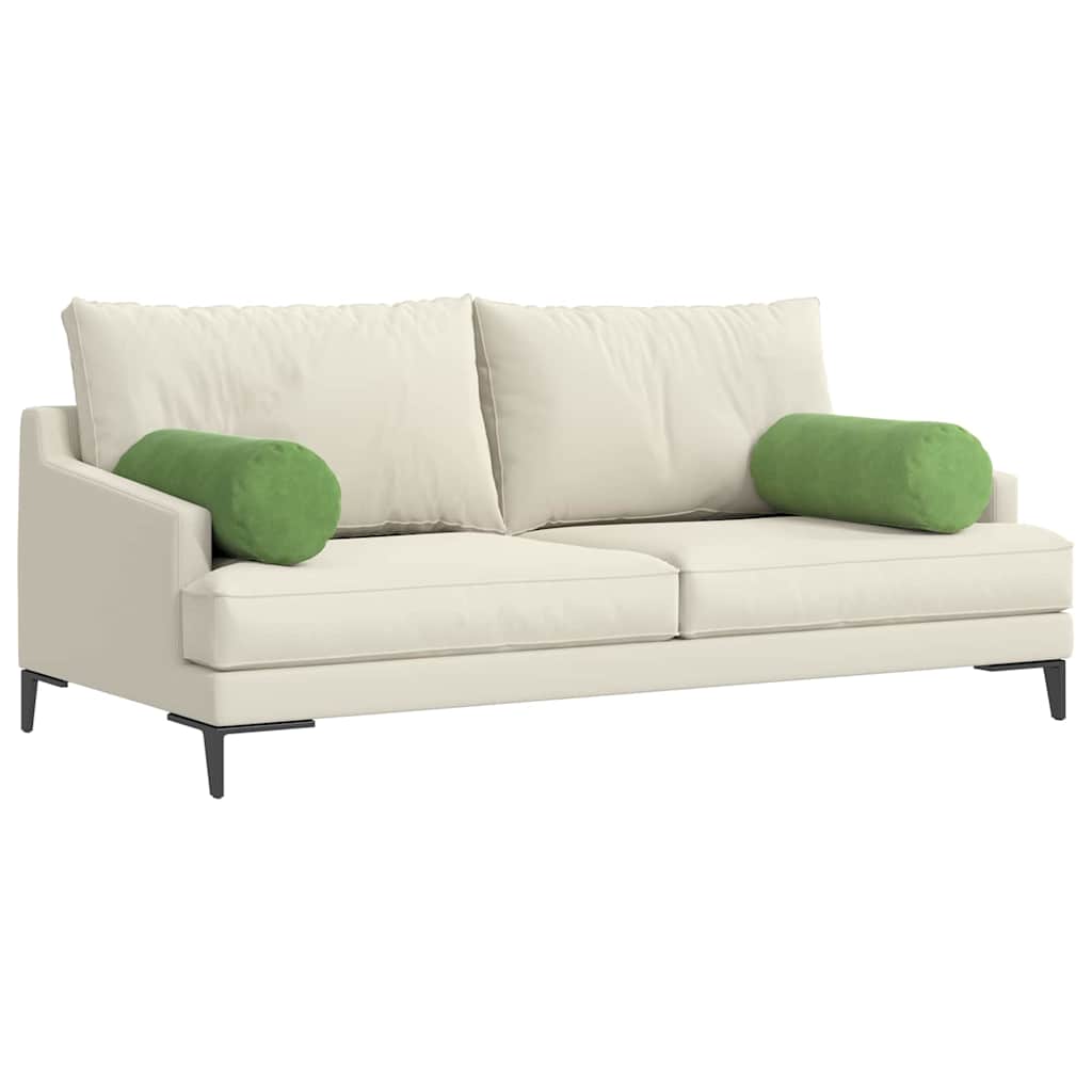 Cuscini a rullo 2 pcs Verde chiaro Ø 25 x 70 cm