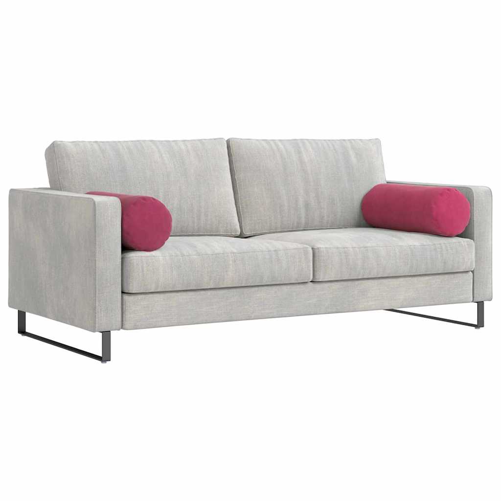 Cuscini a rullo 2 pcs Rosso Vino Ø 25 x 70 cm Tessuto in Cords