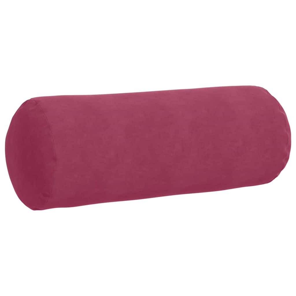 Cuscini a rullo 2 pcs Rosso Vino Ø 25 x 70 cm Tessuto in Cords