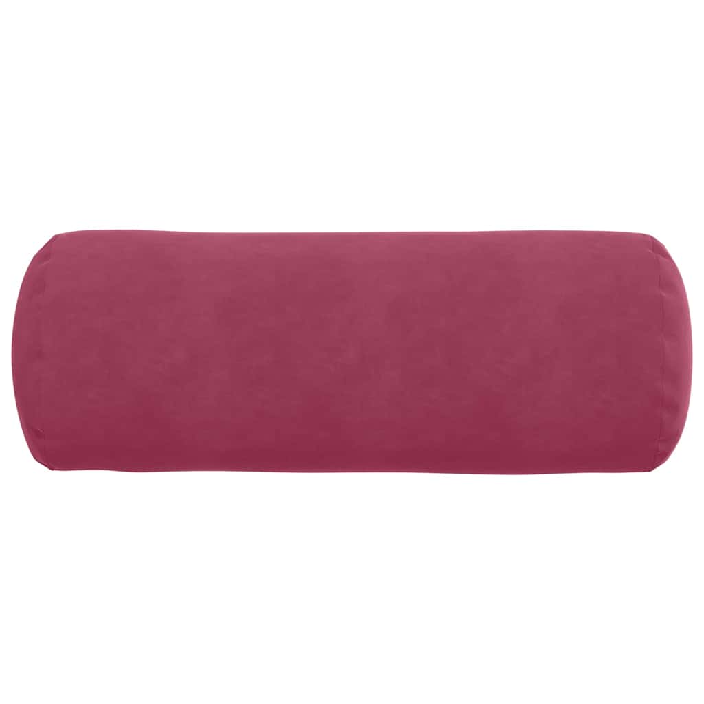 Cuscini a rullo 2 pcs Rosso Vino Ø 25 x 70 cm Tessuto in Cords