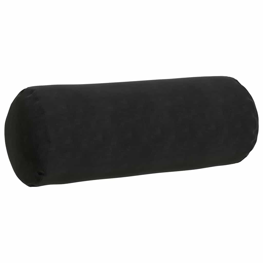 Cuscini a rullo 2 pcs Nero Ø 25 x 70 cm Tessuto in Cords