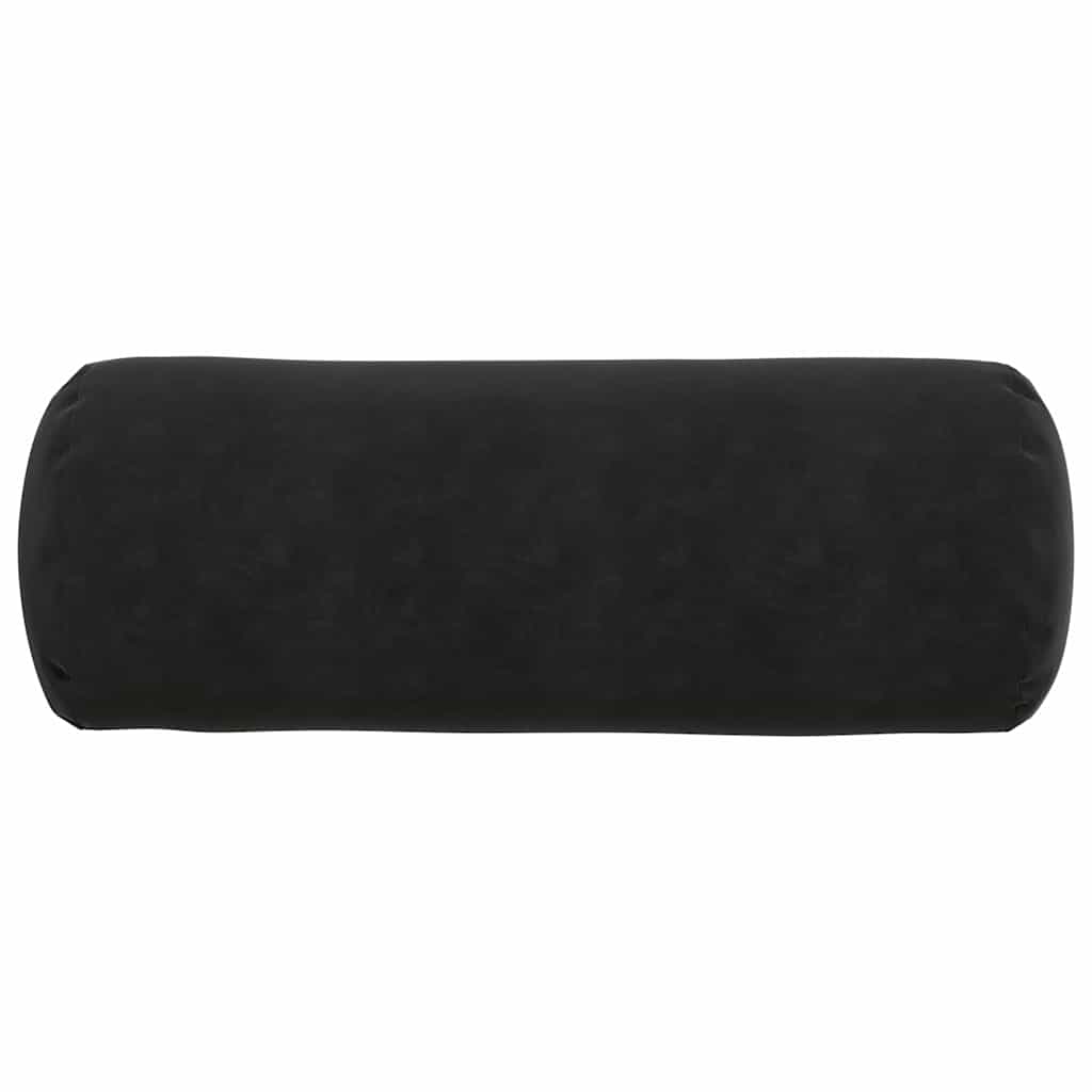 Cuscini a rullo 2 pcs Nero Ø 25 x 70 cm Tessuto in Cords