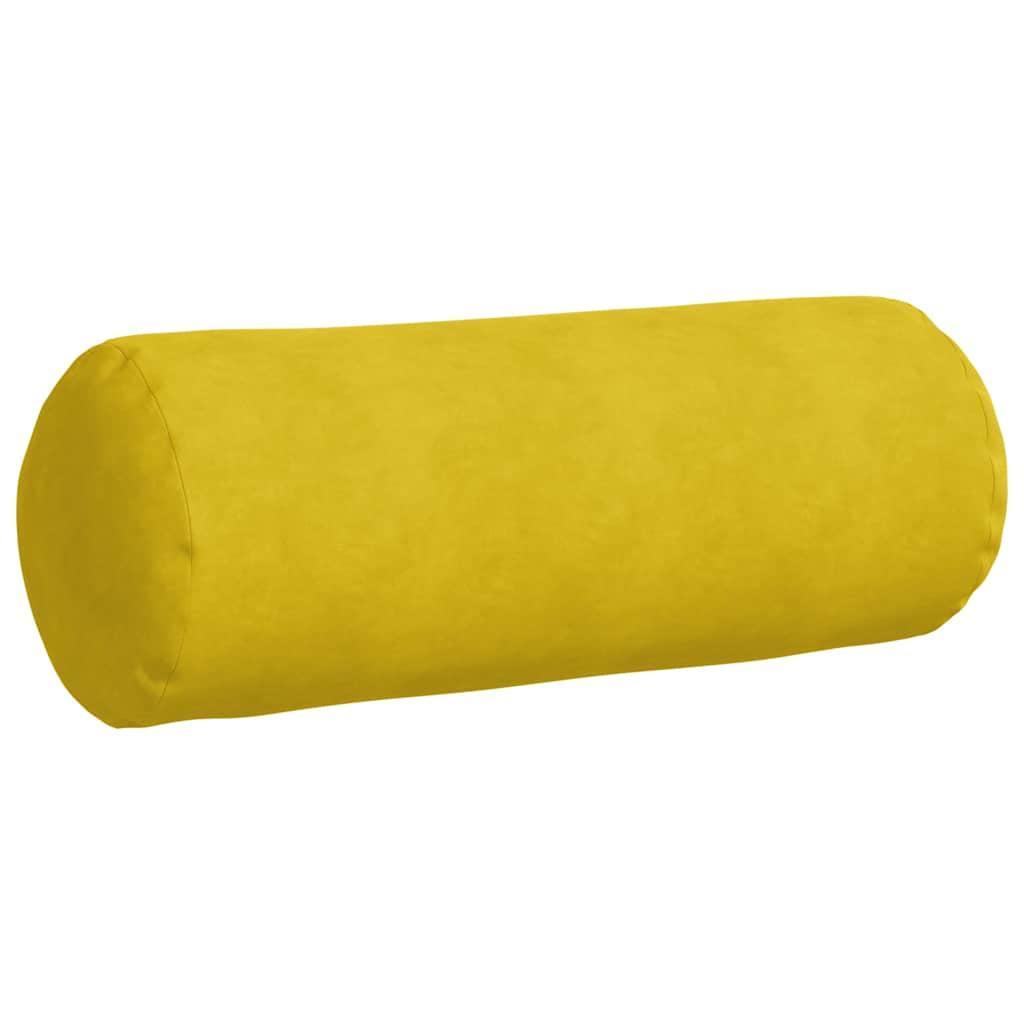 Cuscini a rullo 2 pcs Giallo Ø 25 x 70 cm Tessuto in Cords