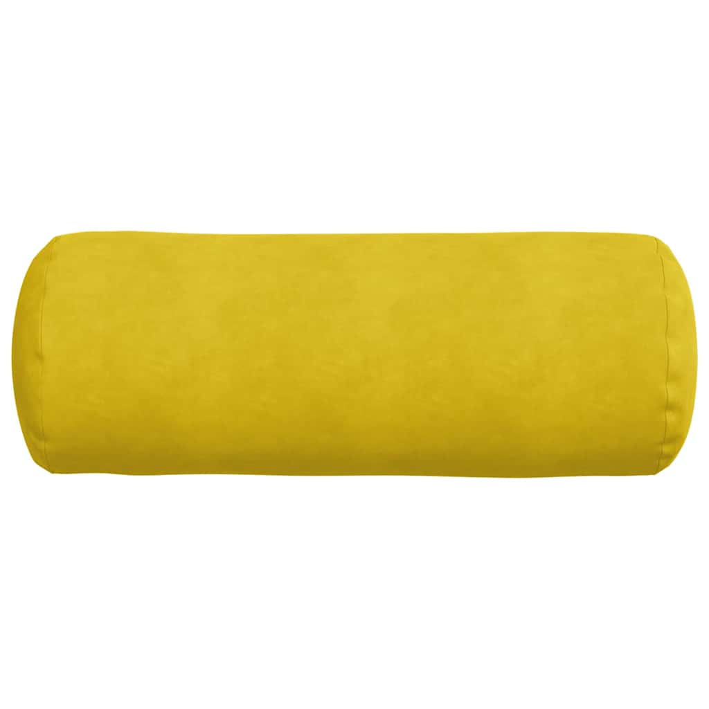 Cuscini a rullo 2 pcs Giallo Ø 25 x 70 cm Tessuto in Cords