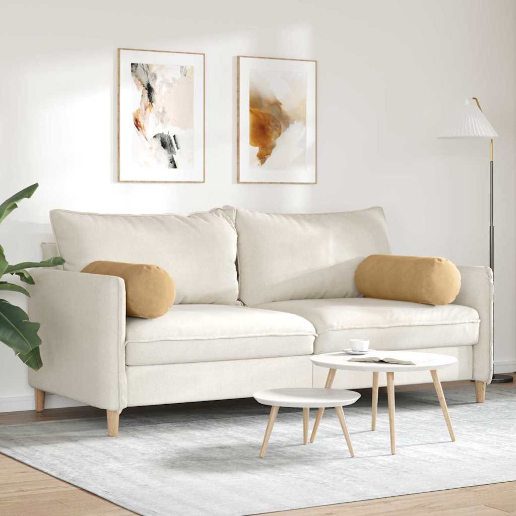 Cuscini a rullo 2 pcs Marrone Ø 25 x 70 cm Tessuto in Cords