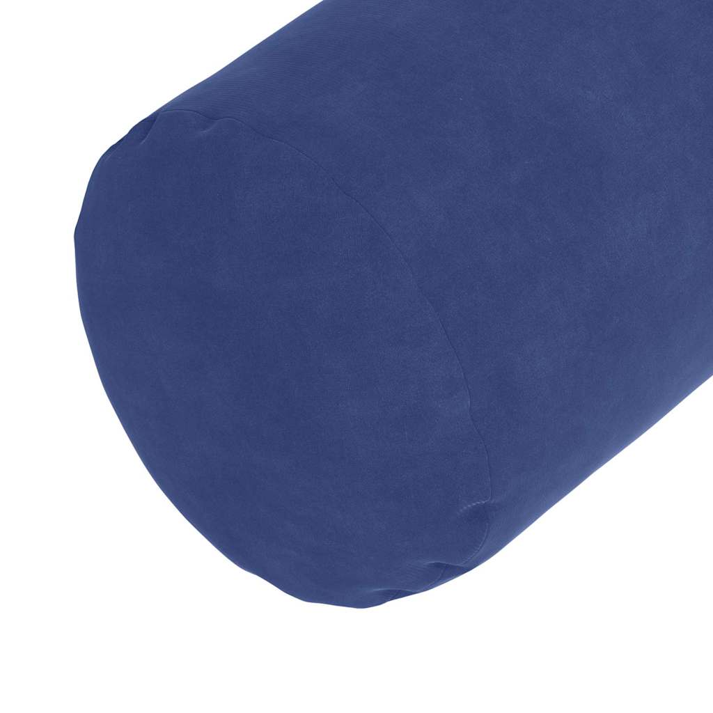 Cuscini a rullo 2 pcs Blu Polizia Ø 25 x 70 cm Tessuto in Cords