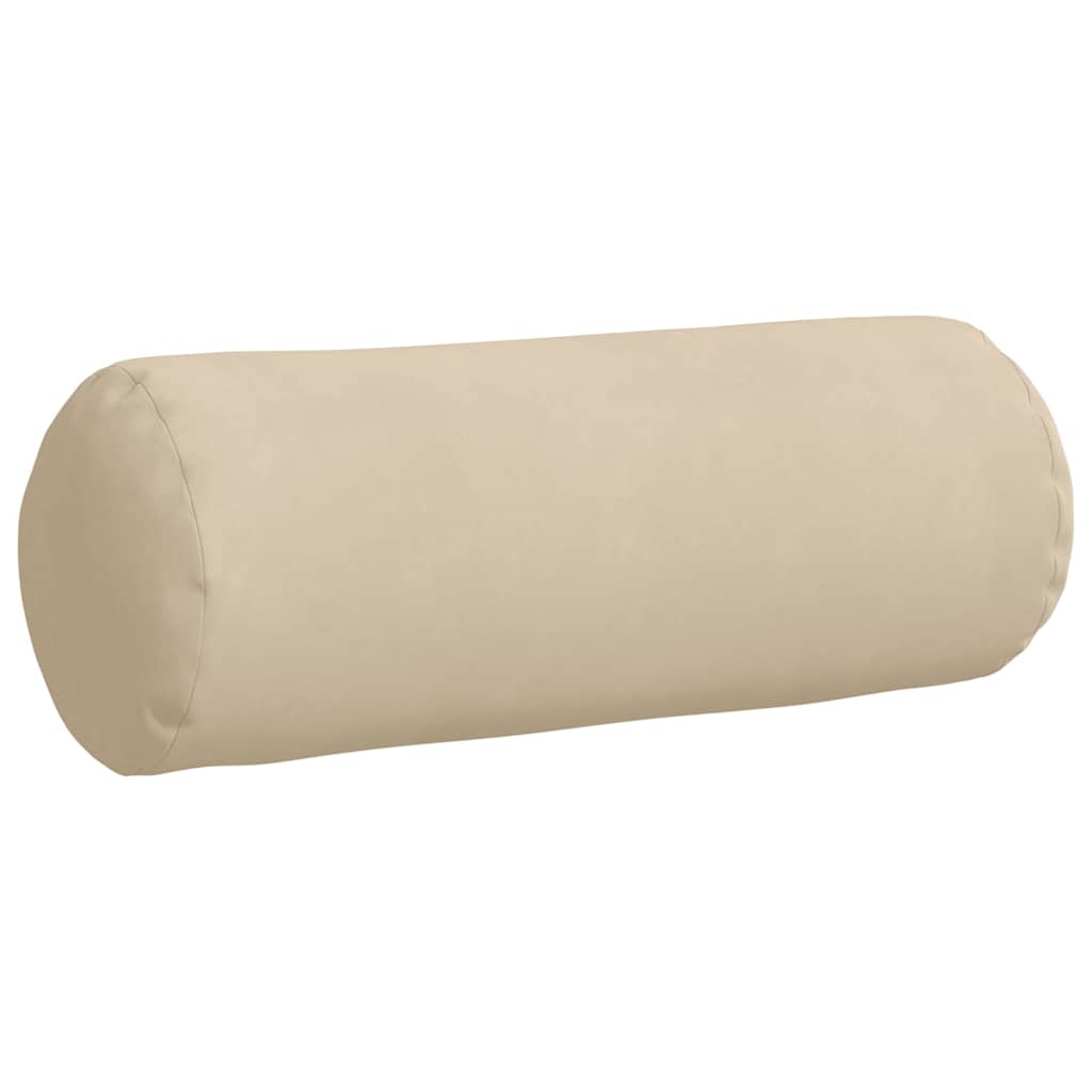 Cuscini a rullo 2 pcs Crema Ø 25 x 70 cm Tessuto in Microfibra