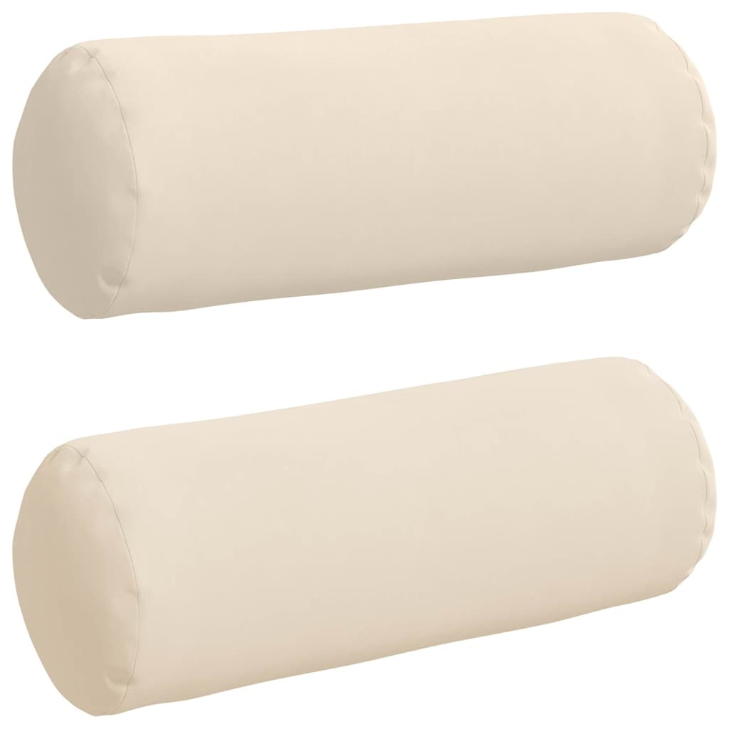Cuscini a rullo 2 pcs Beige Ø 25 x 70 cm Tessuto in Microfibra