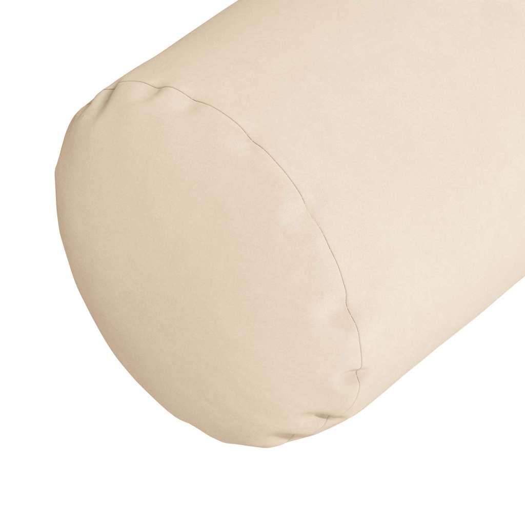 Cuscini a rullo 2 pcs Beige Ø 25 x 70 cm Tessuto in Microfibra