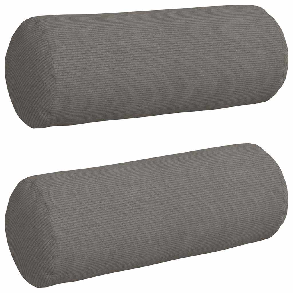 Cuscini a rullo 2 pcs Grigio chiaro Ø 25 x 70 cm