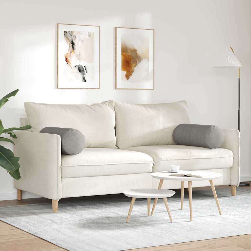 Cuscini a rullo 2 pcs Grigio chiaro Ø 25 x 70 cm