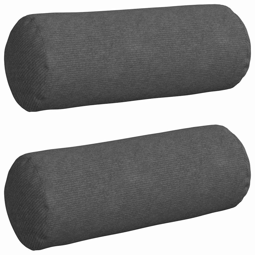 Cuscini a rullo 2 pcs Grigio scuro Ø 25 x 70 cm