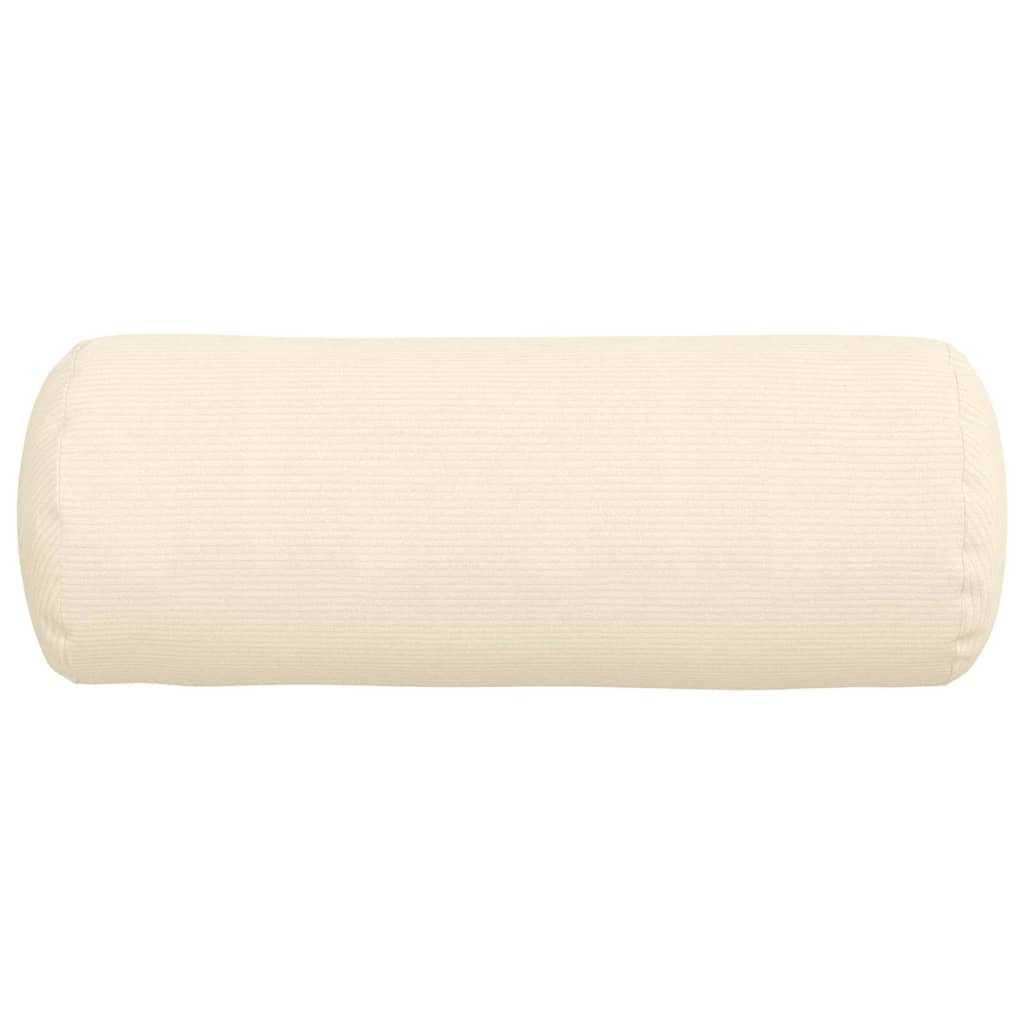 Cuscini a rullo 2 pcs Crema Ø 25 x 70 cm Tessuto in Cords