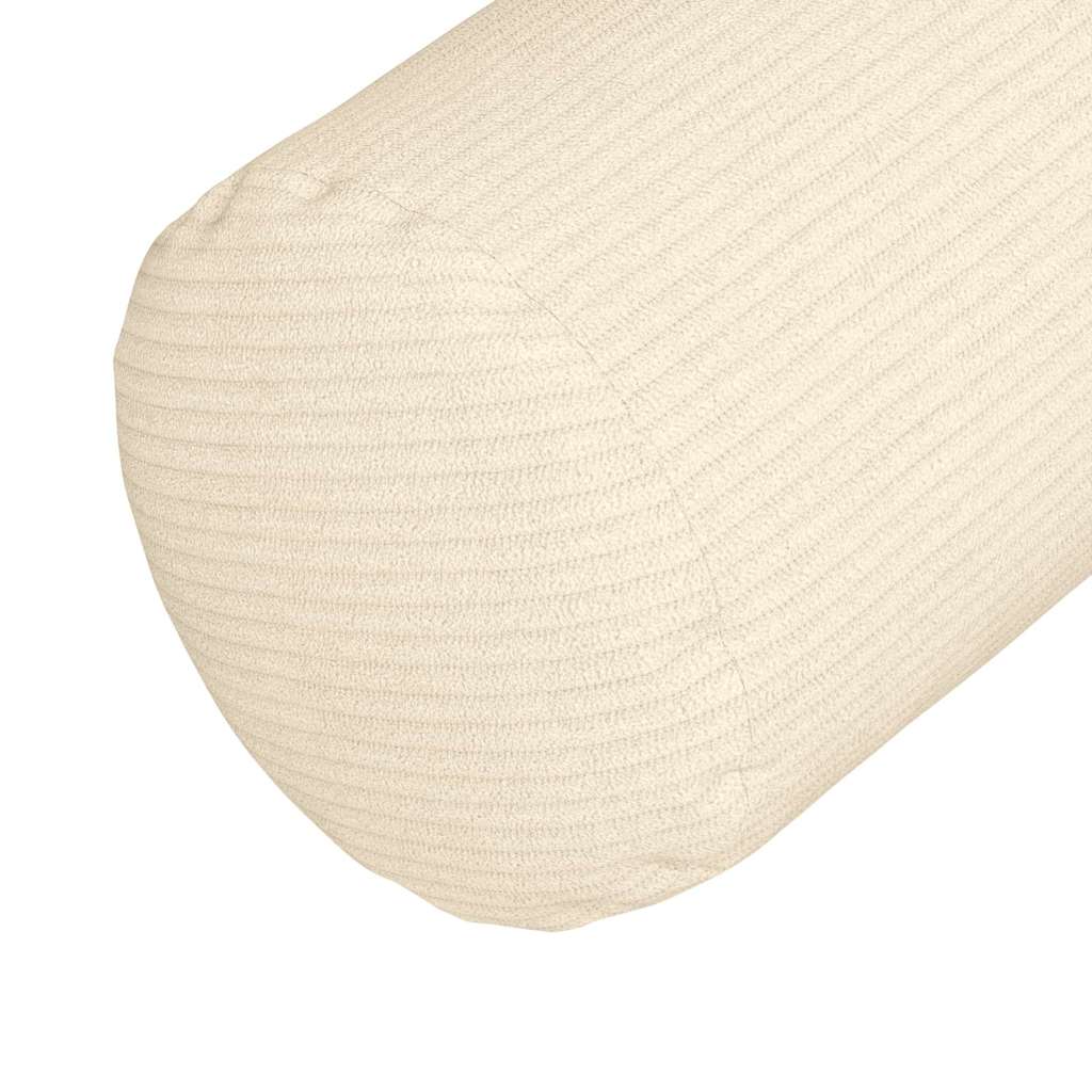Cuscini a rullo 2 pcs Crema Ø 25 x 70 cm Tessuto in Cords