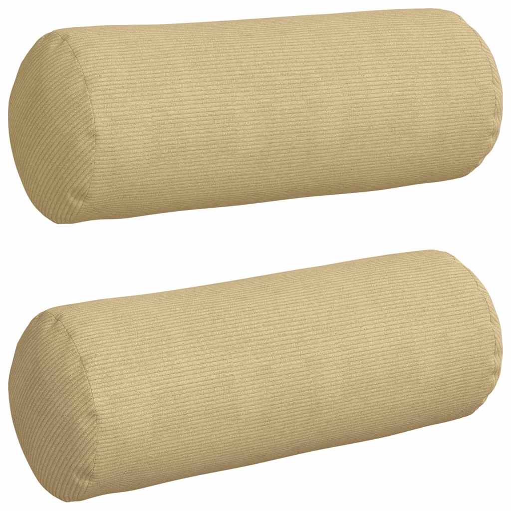 Cuscini a rullo 2 pcs Grigio Verde Ø 25 x 70 cm