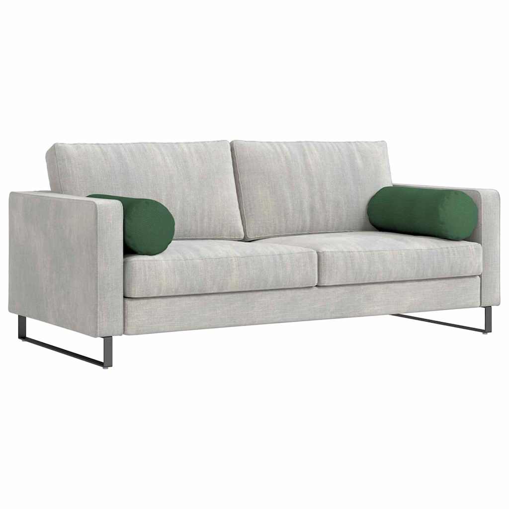 Cuscini a rullo 2 pcs Verde Scuro Ø 25 x 70 cm Tessuto in Cords