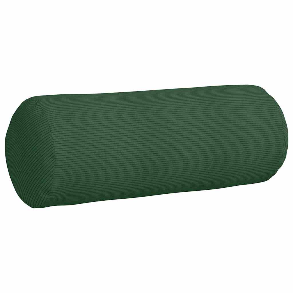 Cuscini a rullo 2 pcs Verde Scuro Ø 25 x 70 cm Tessuto in Cords