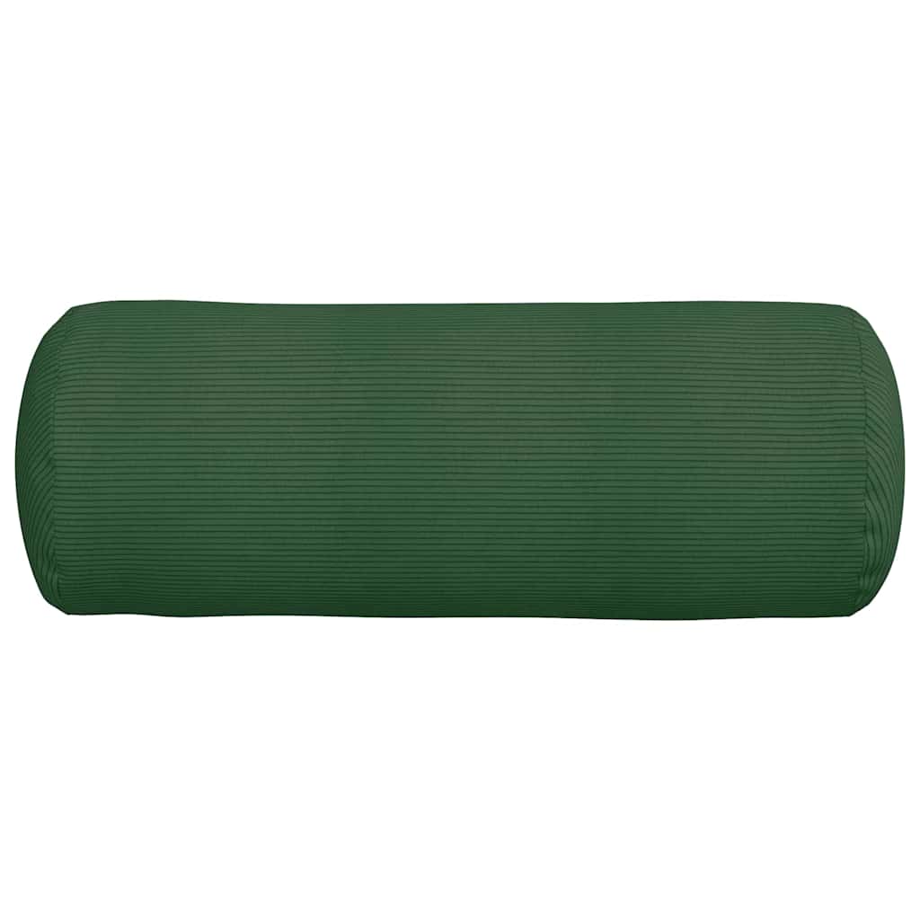 Cuscini a rullo 2 pcs Verde Scuro Ø 25 x 70 cm Tessuto in Cords