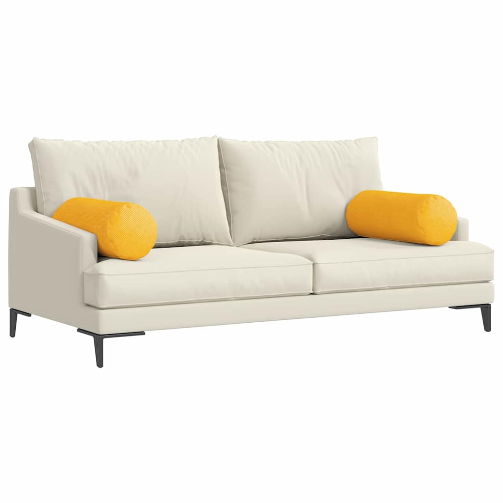 Cuscini a rullo 2 pcs Giallo Chiaro Ø 25 x 70 cm