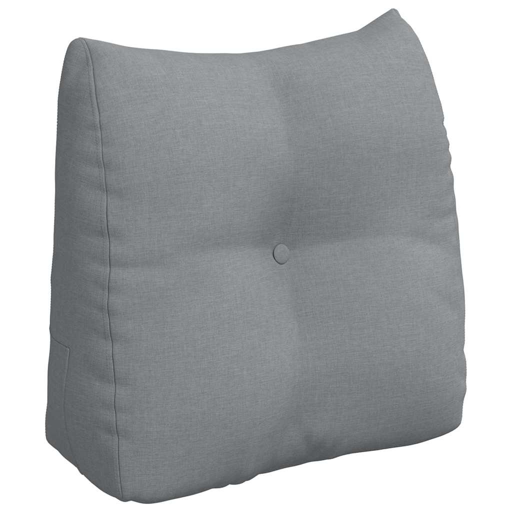 Cuscino per Schiena Grigio chiaro 45 x 24 x 50 cm Tessuto