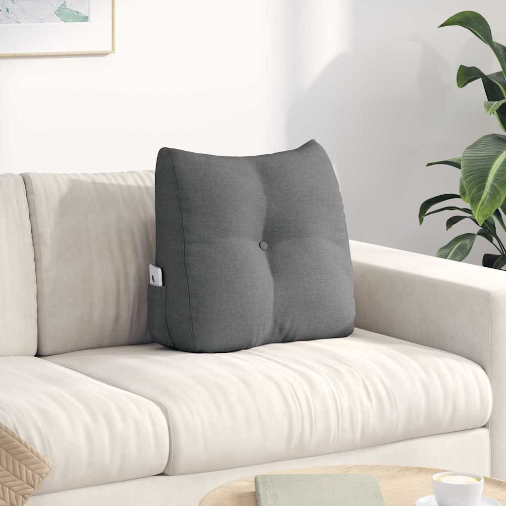 Cuscino per Schiena Grigio scuro 45 x 24 x 50 cm Tessuto