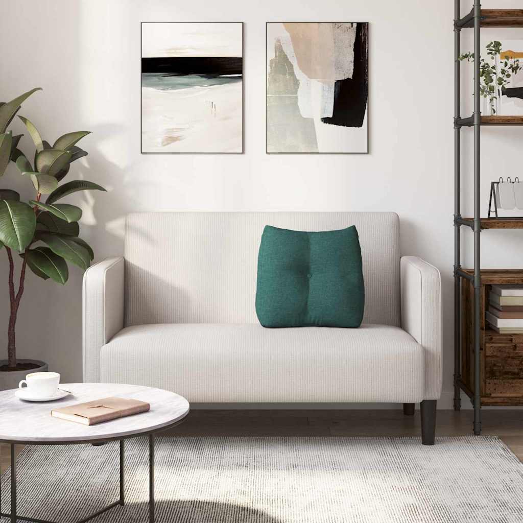 Cuscino per Schiena Verde Scuro 45 x 24 x 50 cm Tessuto