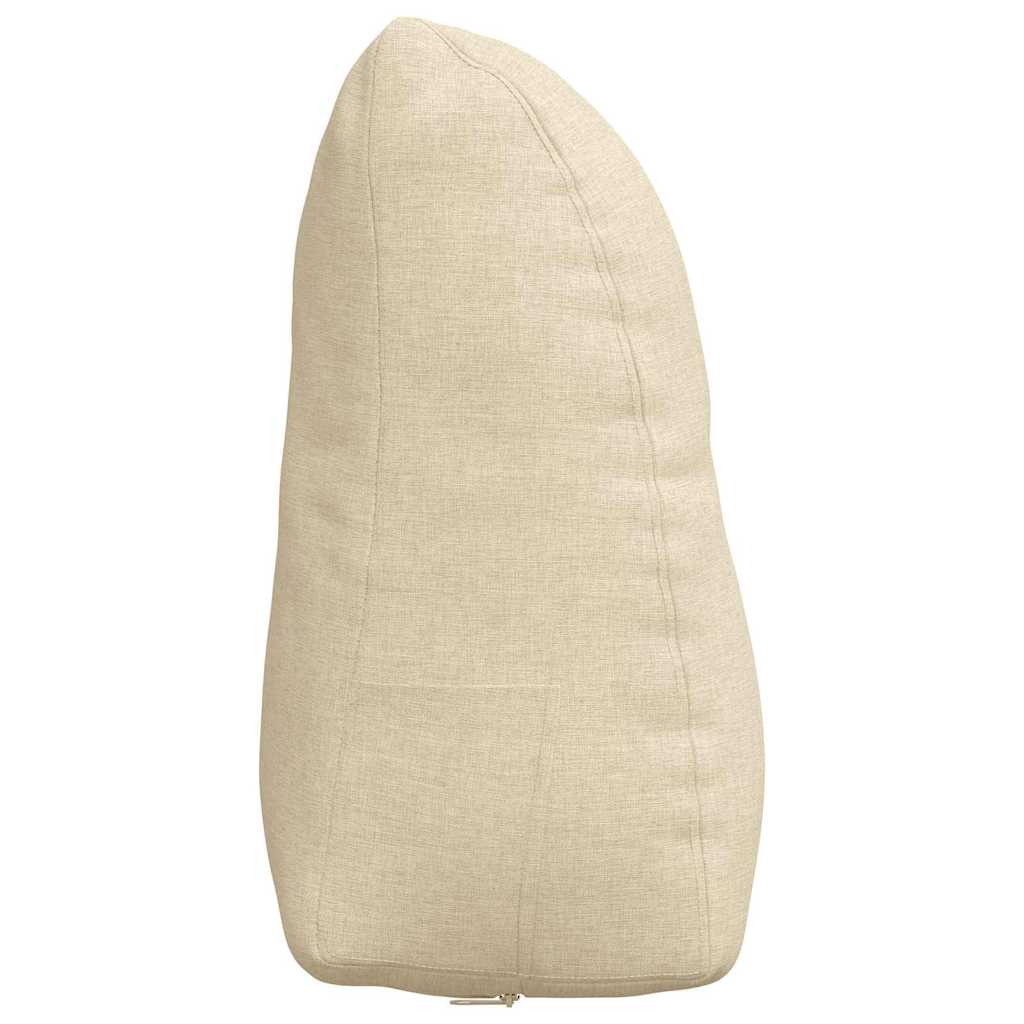 Cuscino per Schiena Crema 45 x 24 x 50 cm Tessuto