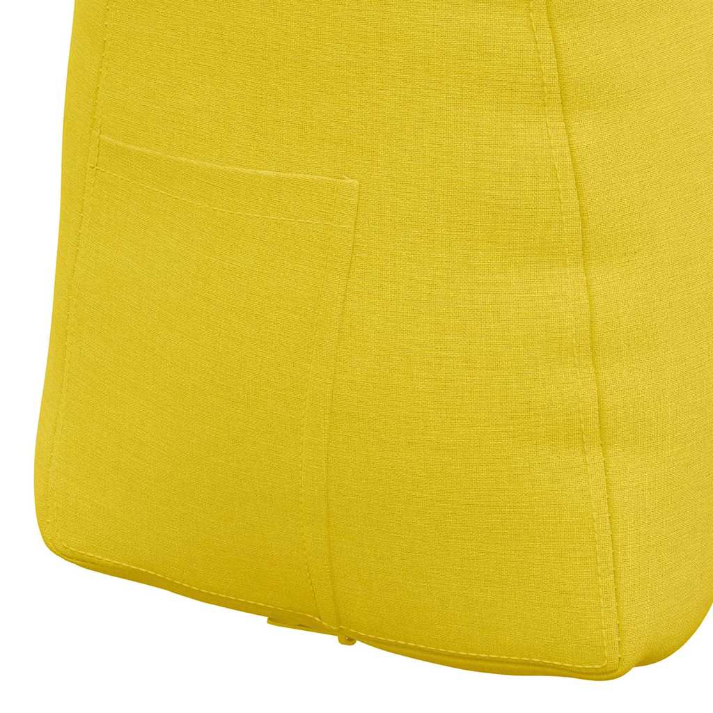 Cuscino per Schiena Giallo Chiaro 45 x 24 x 50 cm Tessuto